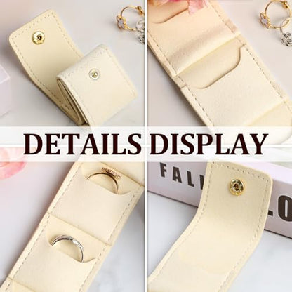 3PCS Mini Travel Jewelry Bag, Mini Travel Jewelry Roll Bag with Buckle, Small Jewelry Travel Case, Portable Foldable Travel Jewelry Organizer Case, Small Jewelry Box for Earrings, Rings, Necklaces