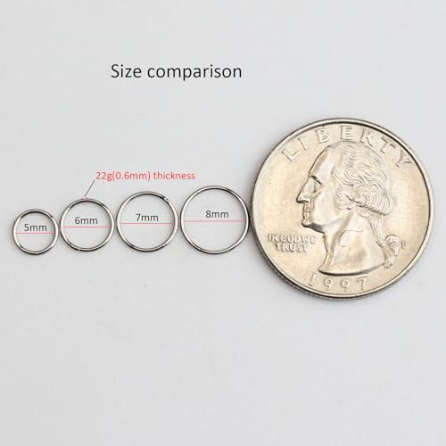 22g Steel Thin Tiny Hinged Clicker Nose Ring Sleeper Earring Hoop