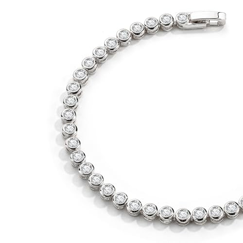 FANZE Gold Plated Cubic Zirconia Tennis Bracelets for Women Dainty Trendy Adjustable Bracelet Jewelry Gift for Ladies Wedding Mother Birthday Anniversary - style: Style 1