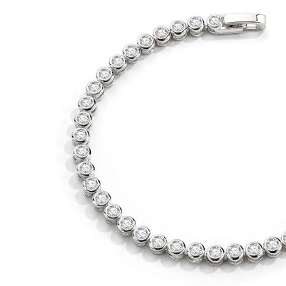 FANZE Gold Plated Cubic Zirconia Tennis Bracelets for Women Dainty Trendy Adjustable Bracelet Jewelry Gift for Ladies Wedding Mother Birthday Anniversary - style: Style 1