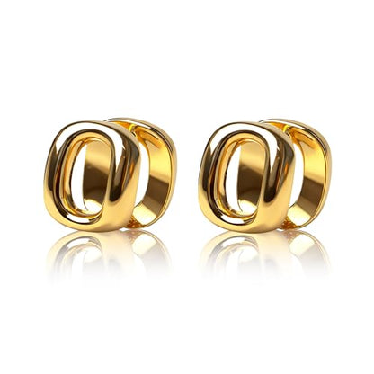 Shiny Gold Butterfly Earrings for Women | 14K Real Gold Plated Butterfly Earrings for Women, Dainty & Trendy Butterfly Stud Earrings for Fashion Jewelry Gifts - color: AZ47