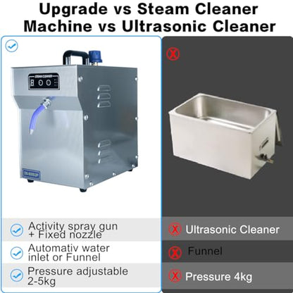 TDRSUPER 1300W Professional Jewelry Steam Cleaner 2L Stainless-Steel Jewelry Cleaning Machine for Silver & Gold High Pressure Gemstone Cleaning Steaming Machine for Jewelry Stores