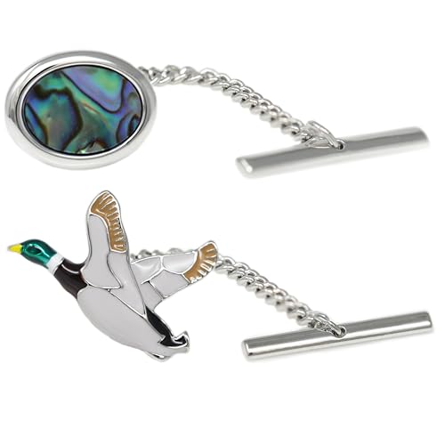 Men’s Tie Tack Tie Pin with Chain – Classic Lapel Pin Accessory for Dress Shirts, Suits & Formal Wear - style: MDTP2A