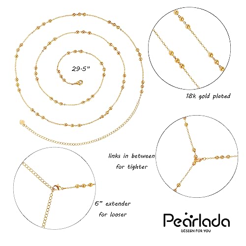 Adjustable 18k Gold Plated Waist Chain, Beach Bikini Body Chain, Handmade Boho Belly Chain - color: B. satellite in 3