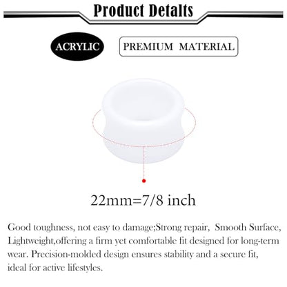 6G-50mm Hollow Acrylic Ear Plugs Tunnels for Women Men Double Flared Saddle Ears Gauge Plug Stretcher Expander Piercing Body Jewelry Black White Clear 1 Pairs - color: White Tone, size: 22mm = 7/8 inch