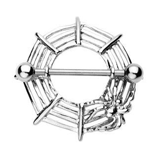 14GA Surgical Steel Spider Web Nipple Shields, Sold as Pair