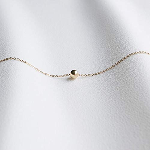 itianxi Dainty Cross Charm Pendant Necklaces,14K Gold Tiny Three Ball Necklace,Simple Fashion Jewelry for Women - color: ball