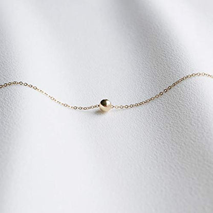 itianxi Dainty Cross Charm Pendant Necklaces,14K Gold Tiny Three Ball Necklace,Simple Fashion Jewelry for Women - color: ball
