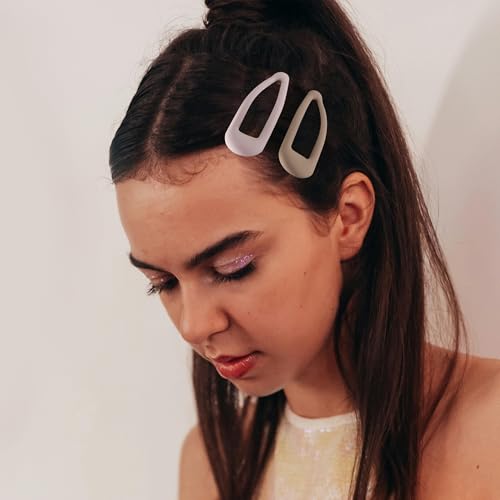 Small Hair Barrettes For Women No Slip Metal Snap Clips For Thin And Fine Hair,Matte Black Brown,20 PCS,1.97 x 0.5 Inch. - color: Matte Black Brown