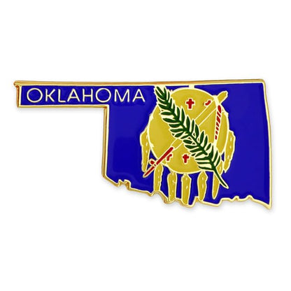 PinMart State Shape Flag Lapel Pin