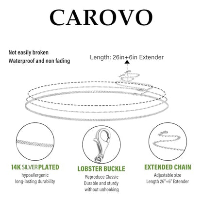 CAROVO Belly Waist Chain for Women 14K Gold Silver Plated Layered Body Chains Boho Cuban Figaro Pearl Heart Coin Satellite Bead Belly Chain Sexy Bikini Body Jewelry for Women Adjustable - style: B1:Cuban Twist SL