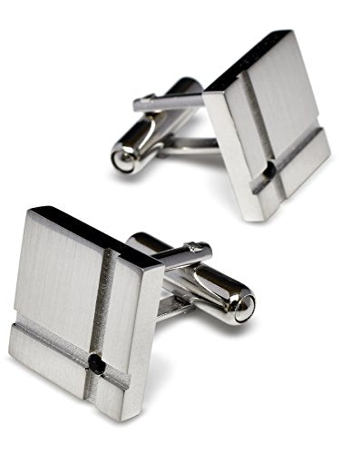 [TAVARAT] Cufflinks for Men Black Silver Red Blue Crystal glass Tps-040 - style: silver black