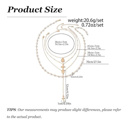 Frodete Gold Lariat Necklace for Women Long Gold Drop Necklace with Clear Beads Adjustable Y Necklace for Dresses Party Vacation - color: C2:pearl long necklace
