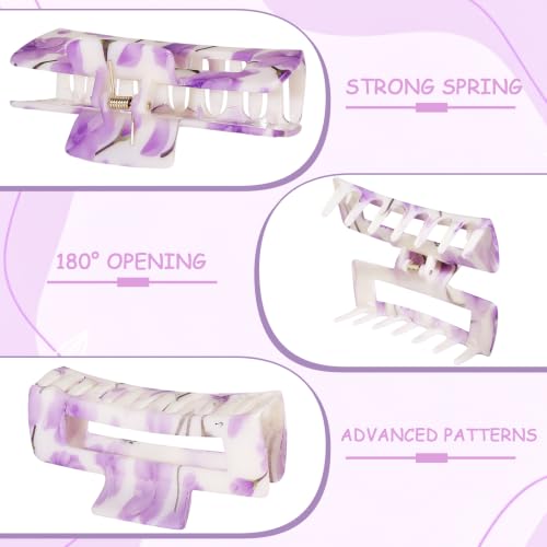 laxizar 4 Pcs Hair Clips 4.1 Inch Claw Cips Floral Hair Accessories - color: floral print 2
