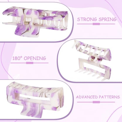 laxizar 4 Pcs Hair Clips 4.1 Inch Claw Cips Floral Hair Accessories - color: floral print 2