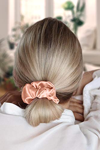 SILVR BEAR Luxury Satin Scrunchies and Hair Ties, Softer than Silk for Thick, Curly, or Thin Hair, Perfect for Women and Girls (Rose Collection) - color: Rose Collection