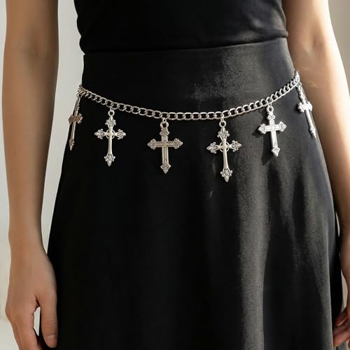 Waist Chain for Women - Silver Body Chain Crystal Body Jewelry, Stylish Adjustable Belt for Summer Beach Bikini Rave Festival Outfit Accessories - color: Silver-2
