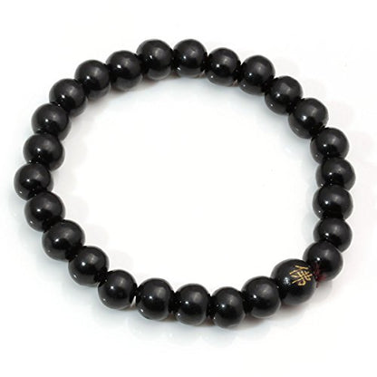 Eigso 6-8mm Wood Beads Bracelet Prayer Beads for Meditation Buddha Tibetan Bracelet for Men and Women - color: B:3 Pcs
