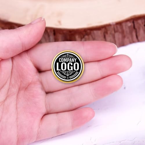 Custom Lapel Pins With Logo - Custom Pins Customized Buttons for men Customized Pin Bulk - color: Round-Gold