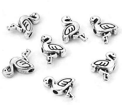JGFinds Spacer Bead Animal Charms, 95 Pack with 1.3mm Hole (Flamingo) - color: Flamingo