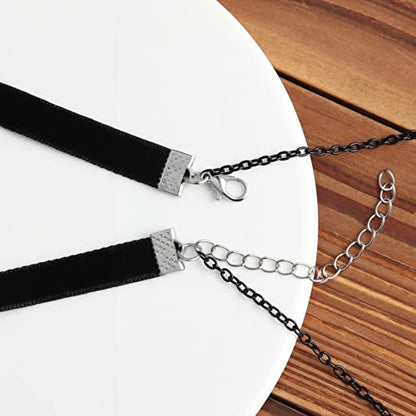 Gothic Layered Necklace, Black Velvet Choker with Dark Pendant | Soft Velvet Choker, Black Pendant, Layered Chain, Dark Academia Aesthetic, Alt Fashin Jewelry, Goth Gift for Women - style: Black Sun