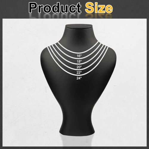 HARFINGTON Herringbone Necklaces Stainless Steel Snake Chain Necklace Adjustable Flat Chain for Jewelry Gift - color: Silver, size: 16" x 0.08"