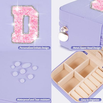 Uygafly Gifts for Teen Girl Trendy Stuff,Birthday Gift for 5 6 7 8 9 10 11 12 13 14 15 Year Old Girls,Cute Travel Jewelry Case Small Box | Lavender,D - color: Lavender, style: D
