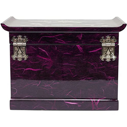 February Mountain Mother of Pearl Handcrafted Mother-of-Pearl Jewelry Box with Traditional Korean Design Mother's day Graduation Birthday Gifts for Women - style: Crane_Purple