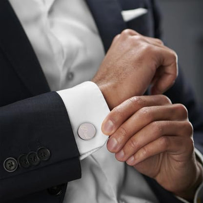 Personalized Cufflinks for Men Custom Engraved Initials Cuff Links Tie Clip Set Customized Wedding Gift for Groom Father Groomsman