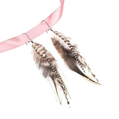 lureme Bohemian Multicolor Pheasant Feathers Dangle Earrings Handmade Natural Feather Earrings (er006314) - style: Dangle