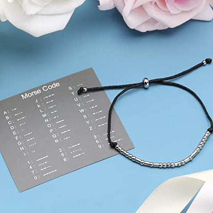ASELFAD Morse Code Bracelets for Women, Funny Best Friend Birthday Gifts for Women Friendship Bracelets, Inspirational Jewelry, Teen Girl Gifts Trendy Stuff - style: Always Remember