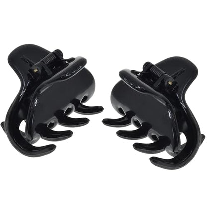 Camila Paris CP3642 French Hair Clip for Women, Small 1 inch Set of 2 Girls Hair Claw Clips Jaw Fashion Durable and Styling Hair Accessories for Women, Strong Hold No Slip Grip, Made in France - color: Black 1" 2PK