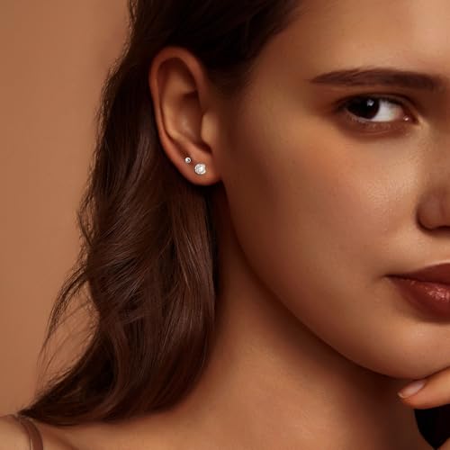 IMBOS Pearl Earrings 14k Gold Plated Daisy Flower Stud Earrings for Women Ball Stud Flat Back Earring Hypoallergenic Statement Earring Trendy Jewelry Gift for Women - color: Silver-Caged Pearl Ball