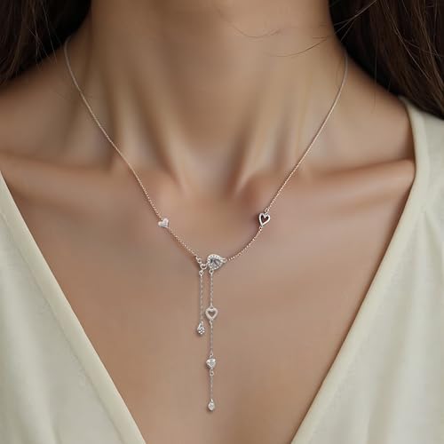 Irregular Heart Necklace for Women Y2k Pink Zircon Pearl Diamond Women's Fashion Pendant Hot Fashion Pink Jewelry for Women - color: Style22