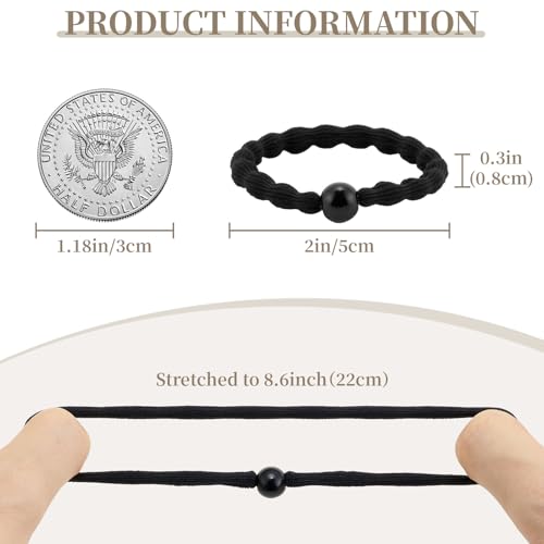 QIUTIMIY 10 Pcs No Damage Hair Ties Thick Hair Elastic Rubber Bands Hair Accessories Scrunchies Seamless for Women - color: Style 16