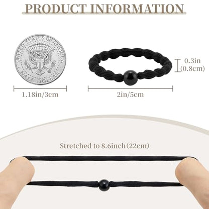 QIUTIMIY 10 Pcs No Damage Hair Ties Thick Hair Elastic Rubber Bands Hair Accessories Scrunchies Seamless for Women - color: Style 16