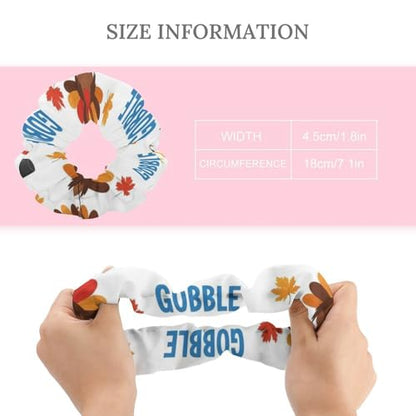 Pain-Free Hair Rings for Women Thanksgiving Funny Turkey, No-Pull Coil Elastics, Comfortable Ponytail Holders for Headaches and Sensitive Skin - color: Style (853)