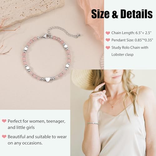 Best Friend Bracelet Gifts for Women Sister Bestie, Christmas Gift for Teens Mom Daughter Granddaughter Birthday Gift for Her Stocking Stuffers - color: Amazonite-Mom