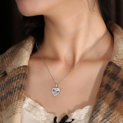 16 Inch Women's Pendant Necklace Chains - 5 Different Pendant Designs, Dainty Adjustable Chains(Gold/Silver) - color: silver