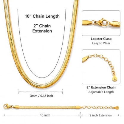 Rich London 18K Rose Gold Plated 2-in-1 Clover Heart Pendant Necklace for Women | Elegant Crystal Charm Jewellery - color: Snake Chain