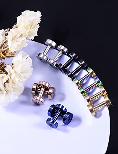 Vsnnsns 14G 12G 8G 6G 4G 2G 0G 00G Stainless Steel Ear Tunnels Screw Fit Ear Plugs Tunnels Gauges Set 1.6MM 2MM 3MM 4MM 5MM 6MM 8MM 10MM - color: 12G-2.0mm