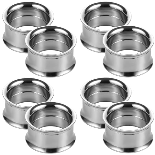 Cisyozi 12G-50mm Double Flared Gauges for Ears 316L Surgical Steel Internally Threaded Tunnels Plugs Earrings Hollow Ear Gauges Piercing for Women Men Silver Black Gold - color: Silver, size: 5 Pairs:2G = 6mm