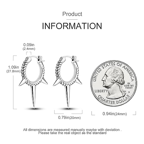 Parmuz 925 Sterling Silver Butterfly Huggies Hoop Earrings for Woman | Gold Plated Cubic Zirconia Star Moon cross Twisted huggie Hoop Post Chunky Small Tiny cuff Snake Heart Earring Gift for Her - color: Silver