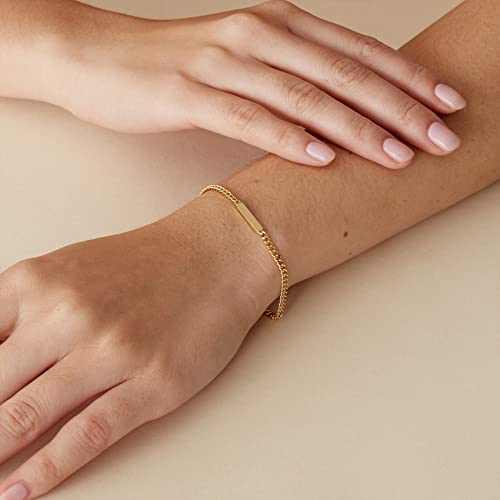 PAVOI 14K Gold Plated Lightweight Chain Bracelet | Bracelets for Women - style: Curb Link