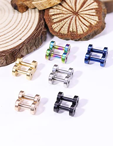 Vsnnsns 14G 12G 8G 6G 4G 2G 0G 00G Stainless Steel Ear Tunnels Screw Fit Ear Plugs Tunnels Gauges Set 1.6MM 2MM 3MM 4MM 5MM 6MM 8MM 10MM - color: 12G-2.0mm