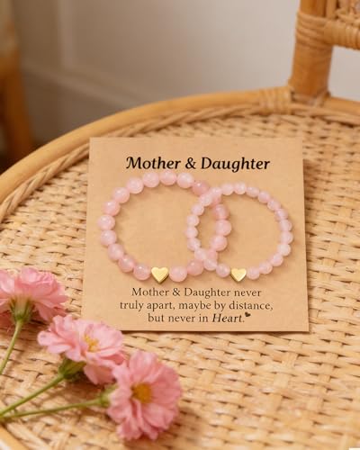 Matching Heart Bracelets for Mommy and Me Adjustable Hearts Charm Chain Bracelet Matching Mother Daughter Bracelets Set for 2 Birthday Mothers Day Gifts - color: A5:mother daughter bracelets