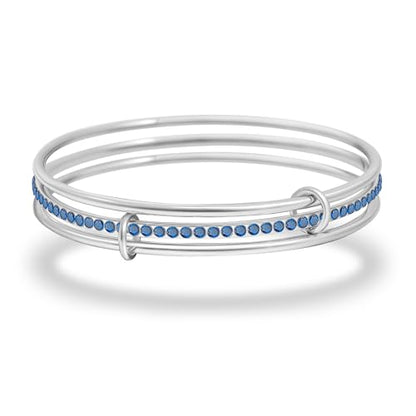 Stackable Bangle Bracelets for Women 18K Gold Plated Stainless Steel Non Tarnish Bangles 8 inch Bracelet Stack Trendy Women's Jewelry Gift - color: Silver, size: 7.5 inch