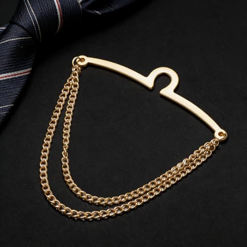 Yoursfs Tie Chains for Men Gold and Sliver Tie - style: Gold Double Tie Chains