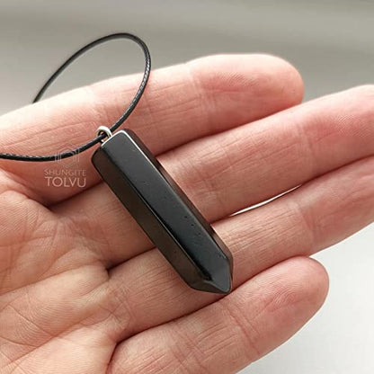 Shungite Pendants - Various Geometric Shapes - Authentic Stone - Certified - style: Fortitude