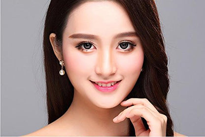 Clip On Earring For Women Pearl Non Pierced Clip Earrings - color: clip-on rose gold